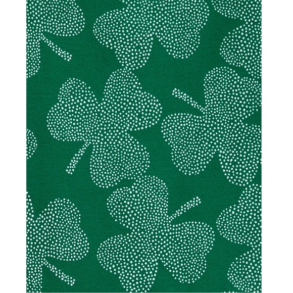 Carter’s Kids Lucky Clover Shamrocks Shirt and Pants Pajamas - Picture 2 of 2